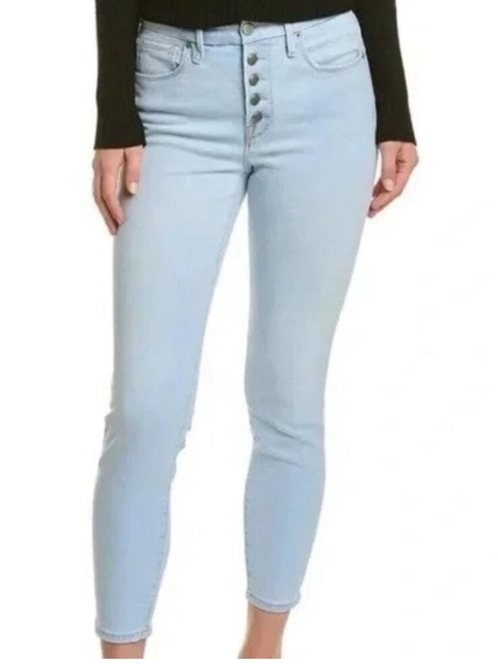 Good American Good Legs Crop Ultimate Sculpting Light Wash Jeans Size 31/12 NWT